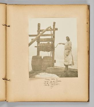 Drawing Water by pully from the Columbia in the Doukhobor Community, Brilliant B.C [Page 15 of Wells and Pots album]
