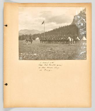 A review of the North West mountain police at their Summer Camp at Banff [Page 9 of Banff, Lake Louise album]