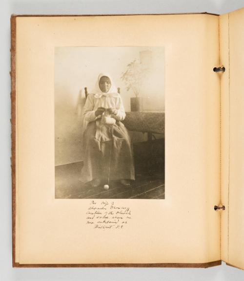 The wife of Alexander Cherinoff, caretaker of the church and school where we were entertained at Brilliant, B.C [Page 4 of The Doukhobors II album]