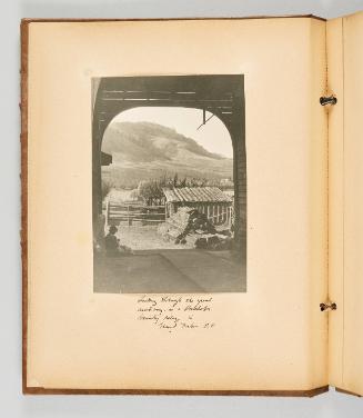 Looking through the great archway in a Doukhobor community village in Grand Forks, B.C. [Page 2 of The Doukhobors II album]
