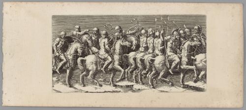 Plate 12, from The Entry of the Emperor Sigismund into Mantua, after friezes in the Palazzo del Te, Mantua