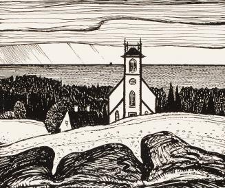 Church by the Sea N.S. from Canadian Drawings/Prints by Members of the Group of Seven Portfolio