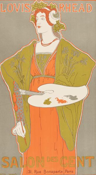 Poster for the 28th exhibition of the Salon des Cent, 2  April - 10 May, 1897
