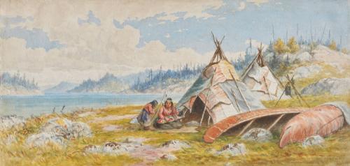 Indian Encampment on Georgian Bay