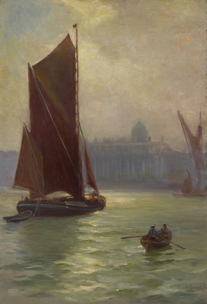 Thames Barges off Greenwich