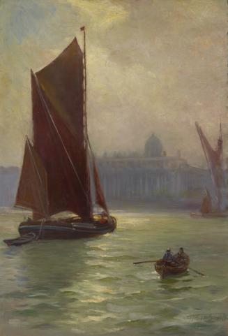 Thames Barges off Greenwich