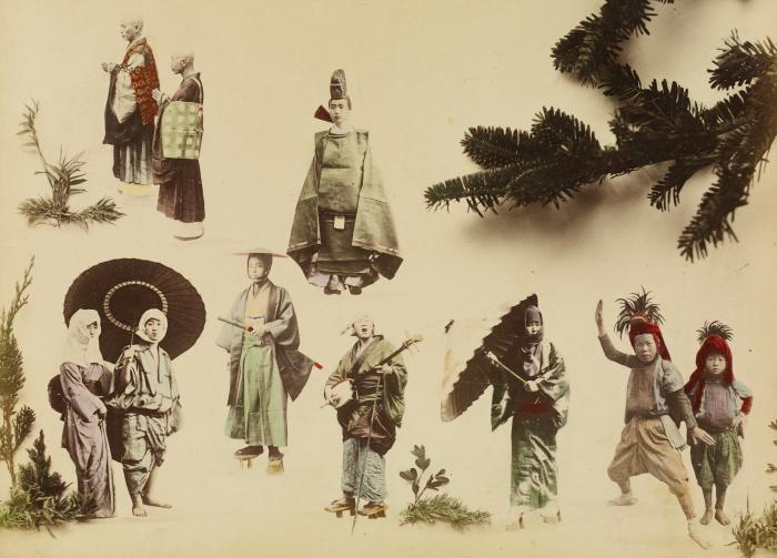 [Ten Figures in Traditional Dress]