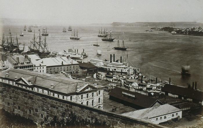 Looking down the S. Lawrence, from Quebec