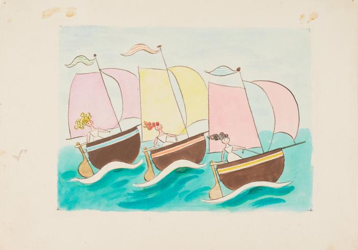 Sailing for Adventure   Plate 10 from "Doll-Land"