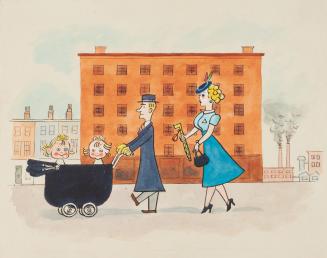 A Family out Walking   Plate 28 from "Doll-Land"