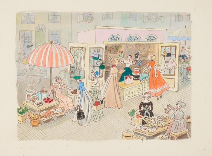 Shopping in Doll-Land   Plate 7 from "Doll-Land"