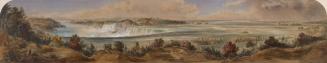 Extensive View of Niagara Falls from Below