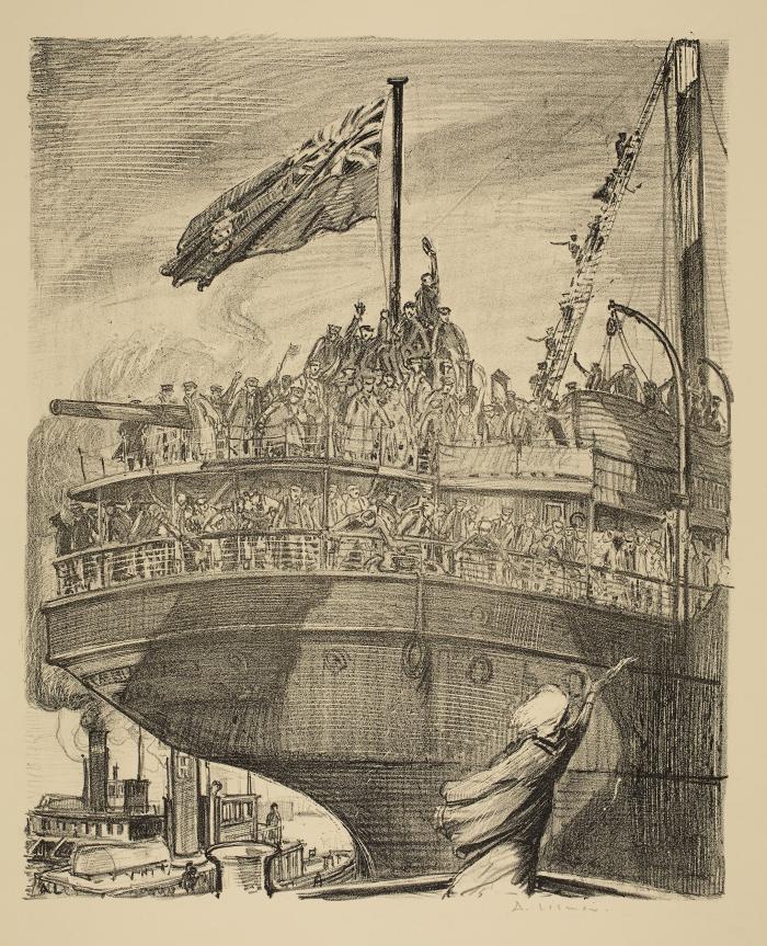 Stern of a Departing Transport