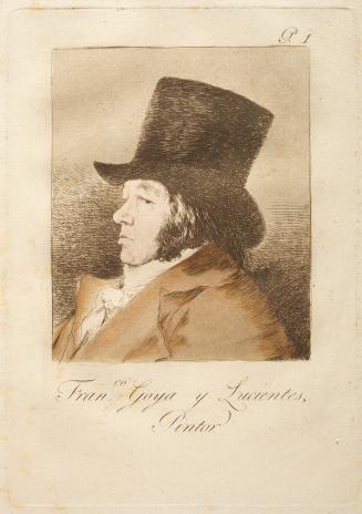 Fran[cis]co Goya y Lucientes, Painter     Plate I from "Los Caprichos"