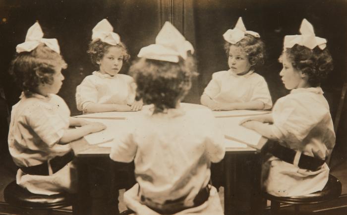[Girl with large bow]