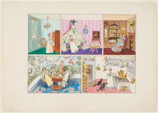 Charming Ladies in Neat Doll-houses   Plate 3 from "Doll-Land"