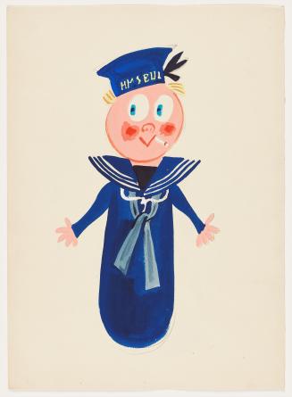 Sailor Doll (recto); Soldier doll (verso)