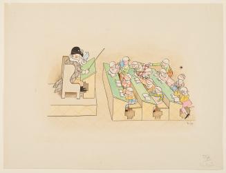 Classroom, Page 9 from Fridolins Harlekinder