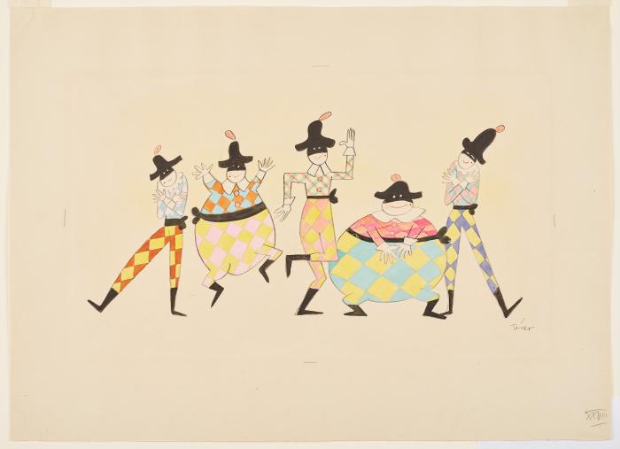 Dancing Clowns, Page 15 from Fridolins Harlekinder