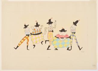 Dancing Clowns, Page 15 from Fridolins Harlekinder