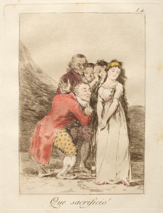 What a sacrifice!   Plate 14 from "Los Caprichos"