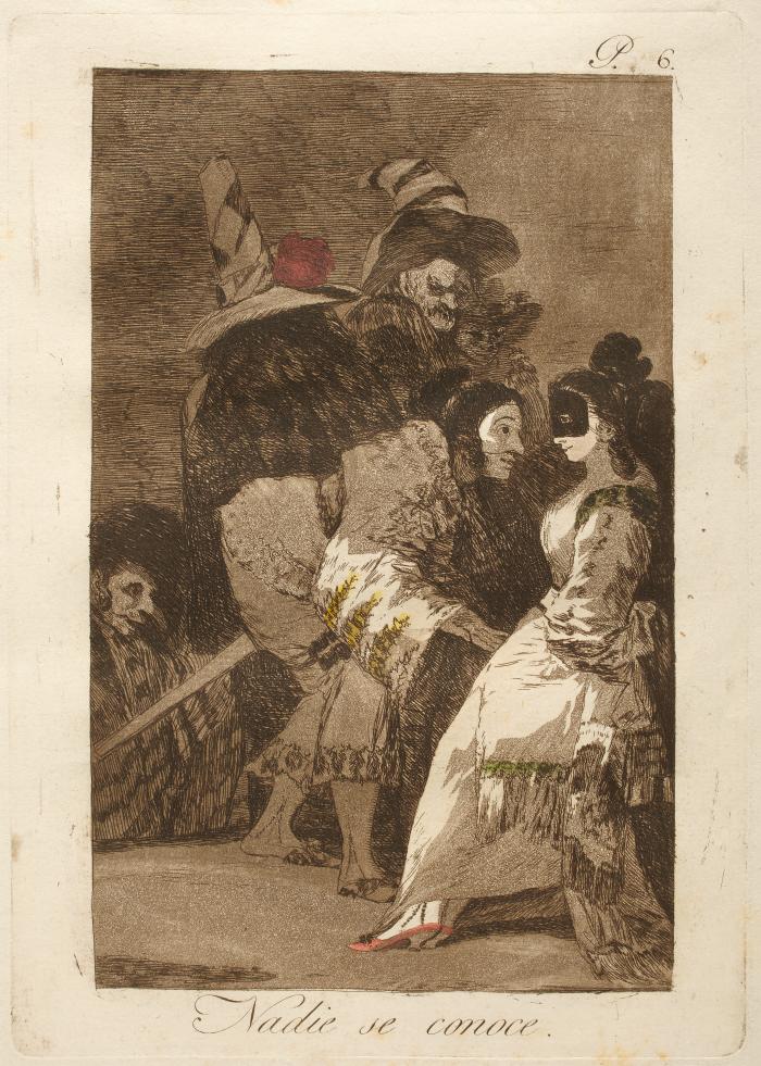 Nobody knows himself   Plate 6 from "Los Caprichos"