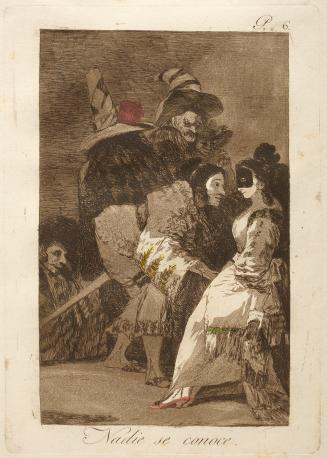 Nobody knows himself   Plate 6 from "Los Caprichos"