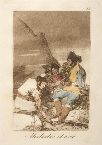 Lads making ready   Plate 11 from "Los Caprichos"