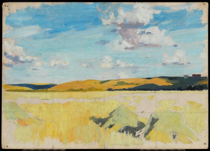 Prairie Wheatfield/Sketch for a Bright Day in Saskatchewan