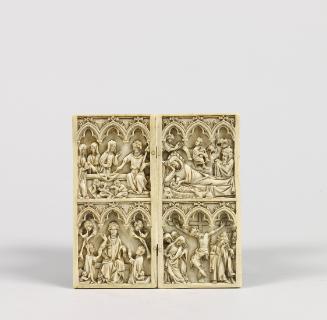 Diptych: The Three Marys at the Sepulchre, The Last Judgment, The Nativity and The Crucifixion