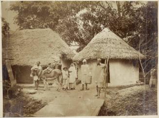 People Outside Huts, Trinidad