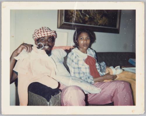 Leonard + Lina at home after the baby shower at Yolanda Meeks house