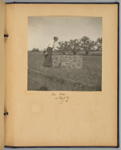 The Well at Grand Pre. N.A. [Page 47 of Happy Voyages with Queenie album]