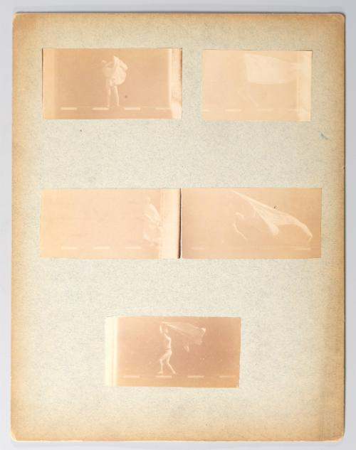 Five Instantaneous studies of drapery movements, (subject Demeny), taken at 1/1000 of a second