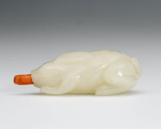 Snuff bottle in nephrite