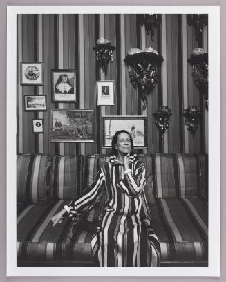 Diana Vreeland, in her home, New York City, New York
