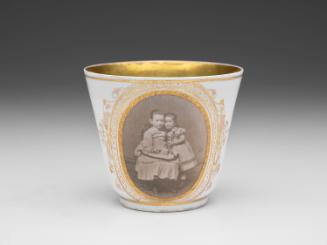 Cup: Portrait of two young girls
