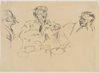 Drawing of Sir Frederick Banting, Lawren Harris and A.Y. Jackson