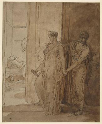 Clytemnestra Urges Aegistes to Kill the Sleeping Agamemnon