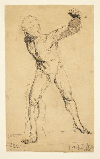 Study after Antique Cast (the Borghese Warrior),Philadelphia