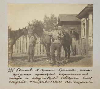 Commander of N artillery unit hosted by train's personal returning to positions with some gifts for soldiers.