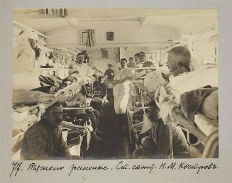 Seriously wounded. Senior medic N.M Kostrov