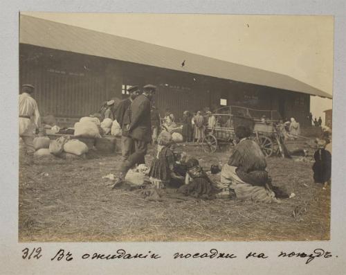 Waiting to embark on the train