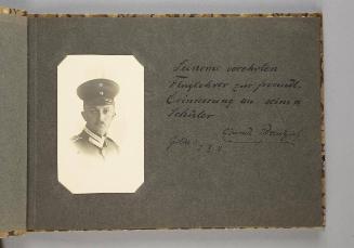 Page 1 of the presentation album, portraits of German pilots