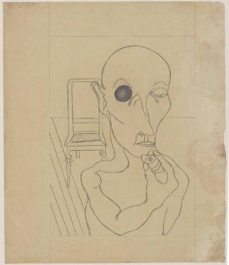 Mann mit  entferntem Auge