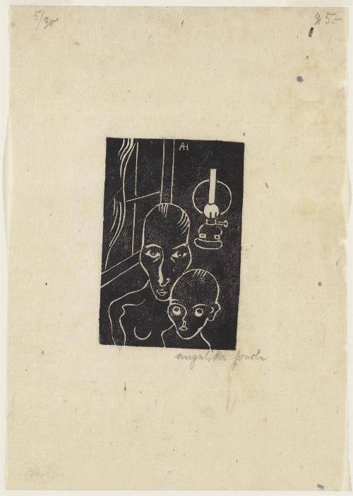 Woman, Child and Lamp