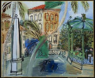 La Place d'Hyères l'obélisque et le Kiosque à Musique