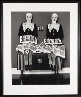 Twins Modeling Identical Cocktail Masks   from the series Incarnations (1994-1997)