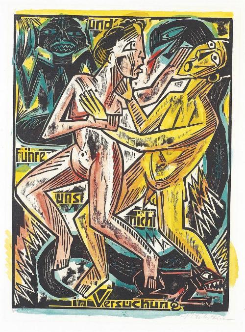 Lead us not into Temptation  Plate 8 from The Lord's Prayer