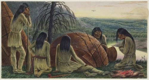 The Conjuror in His Vapour Bath or Medicine Lodge, Table Land, Labrador Peninsula